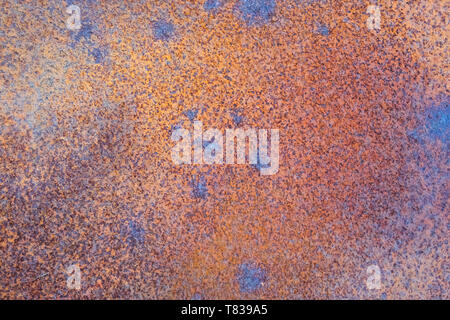 Old paint on metal , texture mixture with rust . Stock Photo
