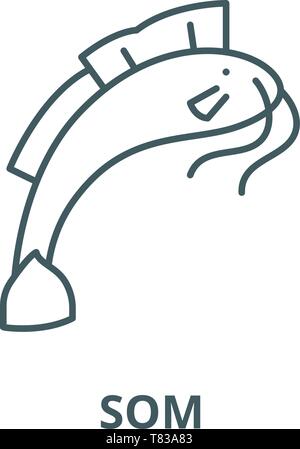 Som line icon concept. Som vector linear illustration, symbol, sign ...