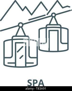 Spa vector line icon, linear concept, outline sign, symbol Stock Vector