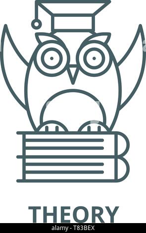 Theory vector line icon, linear concept, outline sign, symbol Stock Vector