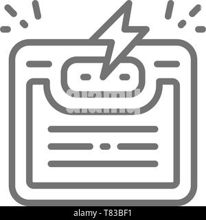 Bathroom weight scale, maximum value line icon. Stock Vector
