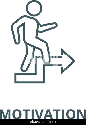 Motivation,way of life vector line icon, linear concept, outline sign, symbol Stock Vector