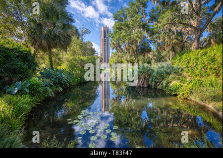 Bok Tower Gardens also known as Bok Mountain Lake Sanctuary and Singing Tower in Lakes Wales Polk County Florida in the United States Stock Photo