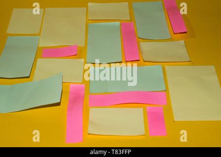 Colorful blank sticky notes Stock Photo