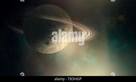 planet saturn space illustration Stock Photo