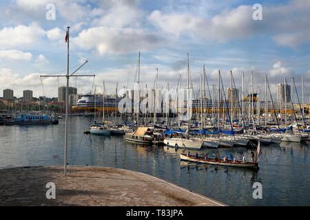 France, Var, Toulon, the marina and the commercial port Stock Photo