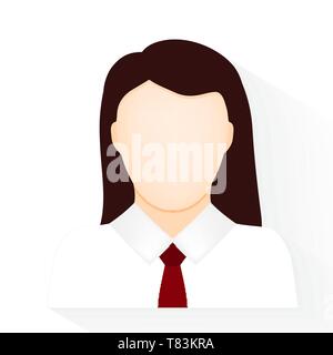 woman icon on white background vector Stock Vector