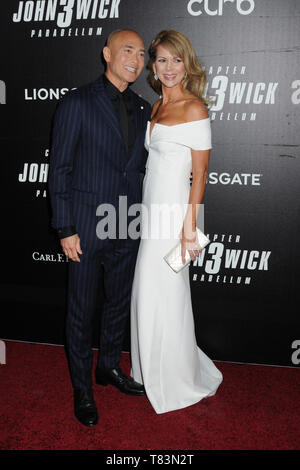 May 9, 2019 - Brooklyn, New York, U.S. - Mark Dacascos, Julie Condra and children at the World Premiere of ''John Wick: Chapter 3 Parabellum'', held at One Hanson in Brooklyn, New York, USA, 09 May 2019 (Credit Image: © Ylmj/AdMedia via ZUMA Wire) Stock Photo