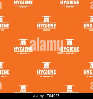 Hygiene morning pattern vector orange Stock Vector