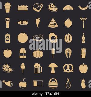 Coffee icons set, simle style Stock Vector