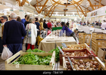 Saint Servan Indoor Market in Paramé District of Saint Malo, Britanny, France Stock Photo