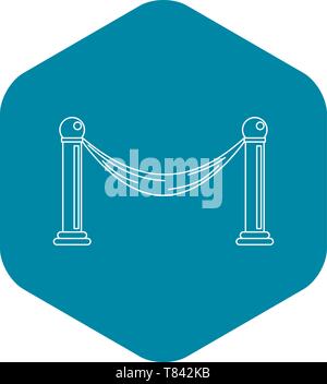 Barrier icon, outline style Stock Vector