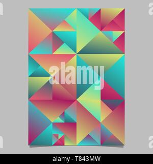 Geometrical polygonal abstract multicolored triangle brochure template Stock Vector