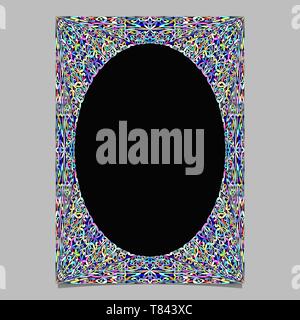 Colorful ornamental flyer border - vector stationery template design Stock Vector