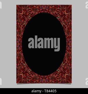 Colorful abstract floral garden brochure border template background Stock Vector