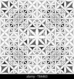 Green repeating curved triangle mosaic kaleidoscope pattern wallpaper Stock Vector