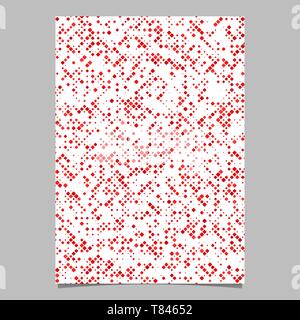 Red diagonal rounded square mosaic pattern flyer template Stock Vector