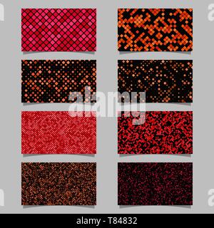Geometrical card background set - vector template designs Stock Vector