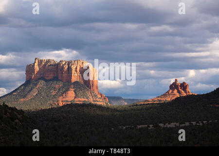 Cloudscape over scenic landscapes, Sedona, Arizona, USA Stock Photo