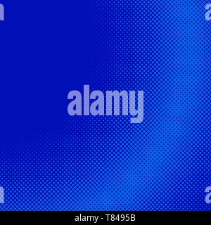 Blue halftone dotted pattern background template - abstract graphic design Stock Vector