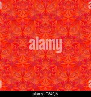 Polygonal red seamless flower triangle pattern background Stock Vector
