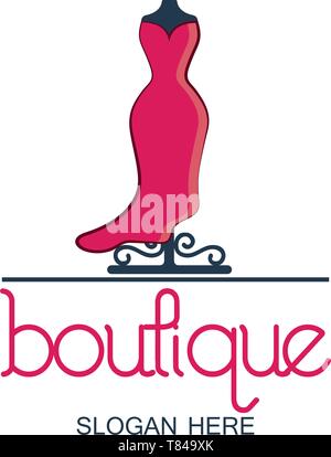 boutique logo with text space for your slogan tagline, vector illustration Stock Vector