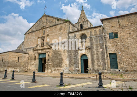 Notre Dame de la Major is a Gothic style church in Arles. The Catholic Church Notre Dame de la Major in Arles, Provence, Bouches-du-Rhône, France Stock Photo