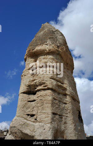 Unusual rock formations in Cappadocia, Turkey Stock Photo