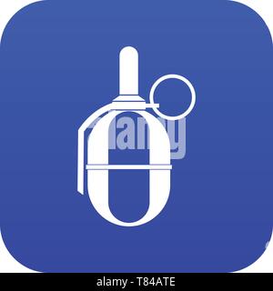 Hand paintball grenade icon digital blue Stock Vector