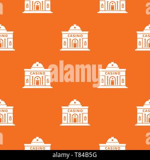 Casino building pattern vector orange Stock Vector