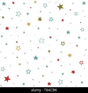 Cute seamless pattern with stars Stock Vector
