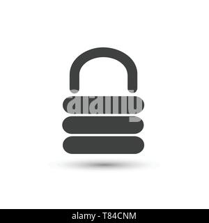 Vector Lock icon on the white background Stock Vector