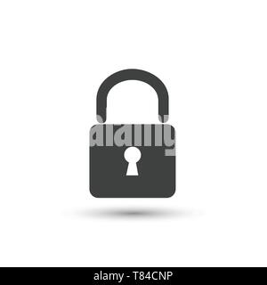 Vector Lock icon on the white background Stock Vector