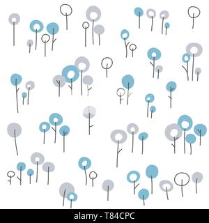 Winter seamless floral pattern Stock Vector