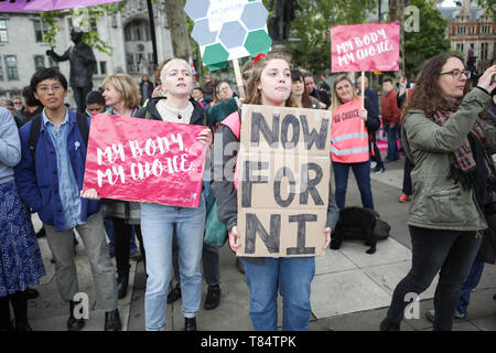 Parliament Square, Westminster, UK. 11th May 2019. ‘March for Choice’ and ‘pro Life demonstration at the same time. Penelope Barritt/Alamy Live News Stock Photo