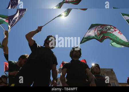 Malaga, Spain. May 11, 2019 - 11 may 2019 (malaga ) Manifestation of the Malaga firefighters who have concentrated on the streets of the city center due to equipment delays for the city. Credit: Lorenzo Carnero/ZUMA Wire/Alamy Live News Stock Photo