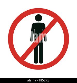 Restricted Area Sign. Enter prohibition sign Stock Vector