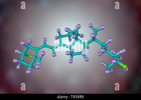 Calcifediol, molecular model Stock Photo