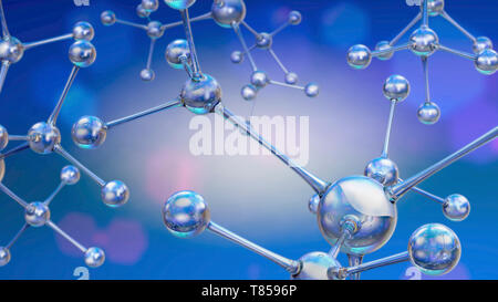 Abstract molecule, illustration Stock Photo