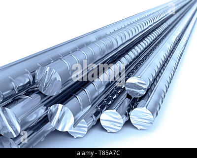 Steel bars, illustration Stock Photo