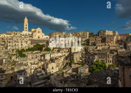 view of Sassi Barisano, old Matera. European Capital of Culture. Matera Stock Photo
