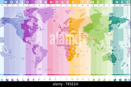 vector high detailed world map Stock Vector