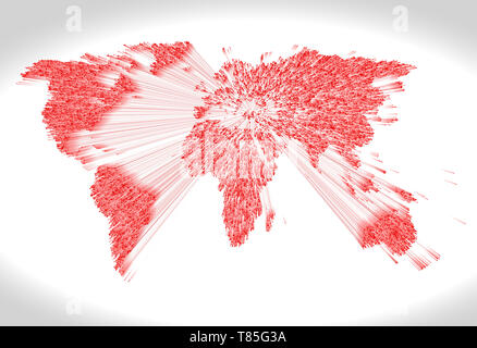 World map, illustration Stock Photo