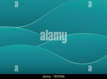 Abstract beautiful teal blue color gradient background Stock Vector