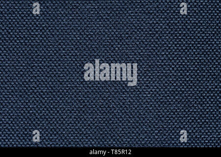 Precise fabric texture in dark blue colour. Stock Photo