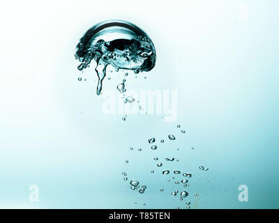Air bubbles in liquid Stock Photo