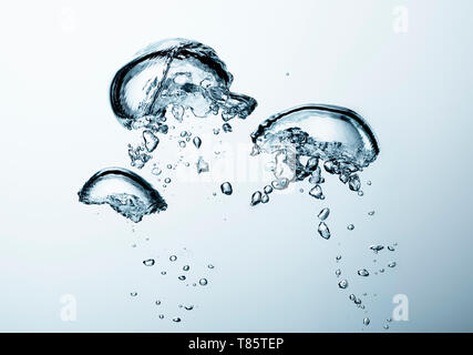 Air bubbles in liquid Stock Photo