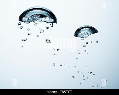 Air bubbles in liquid Stock Photo
