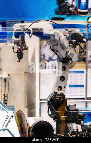 Robot welding system Stock Photo