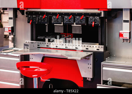 Ergonomic press brake Stock Photo